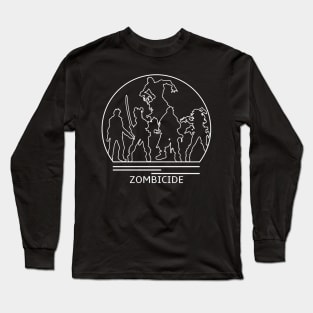 Zombicide Minimalist Line Drawing - Board Game Inspired Graphic - Tabletop Gaming  - BGG Long Sleeve T-Shirt